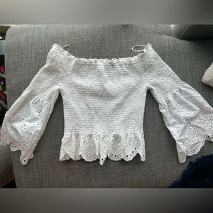 Express White Off the Shoulder Blouse